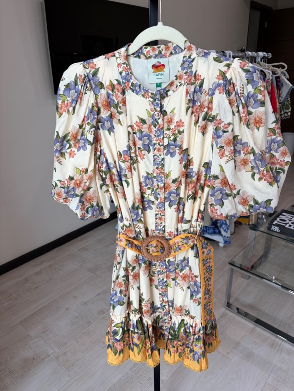 Farm Rio: Sand Hilo Stripes Mini Dress - Picture 7 of 10